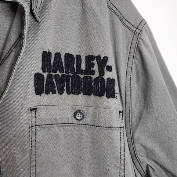 Harley Davidson Men's S/S Button-down Shirt Size Large - Picture 3 of 7